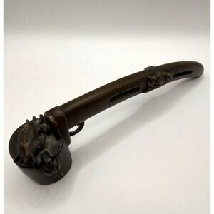 Antique Japan Bronze Yatate Writing Set 'On The Go' W/Crab Motif